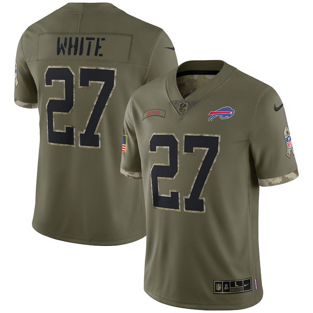 mens nike tredavious white olive buffalo bills 2022 salute to service limited jersey